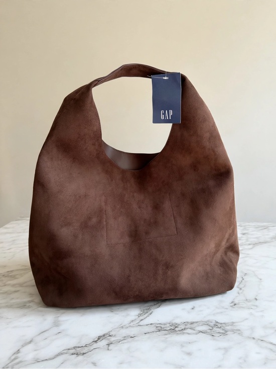 GAP Handbags - GAP Brown Suede Shoulder Hobo Bag
